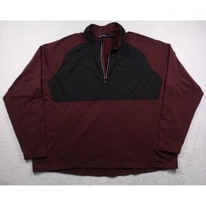 Cutter & Buck Jacket Mens Size 3XL Red Black Adapt Epic Quarter Zip Pullover